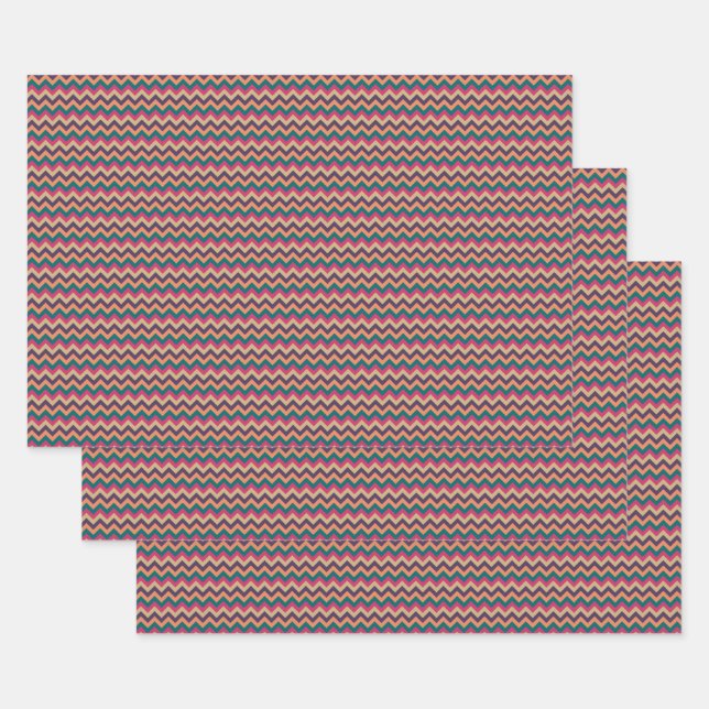 Tropical Zigzag Wrapping Paper Set (Set)
