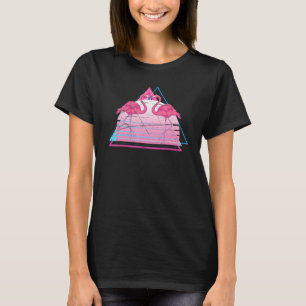 Tropical Zoo Animal Exotic Bird 80s Vaporwave Fla T-Shirt