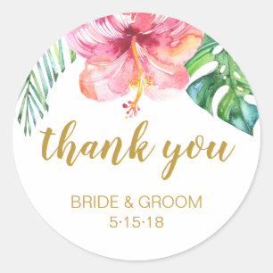 TropicalBeach Wedding favour label