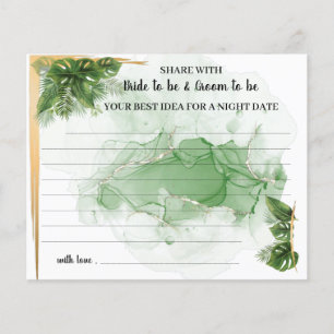 TropicalPalm Share a Date Night Bridal Shower Card