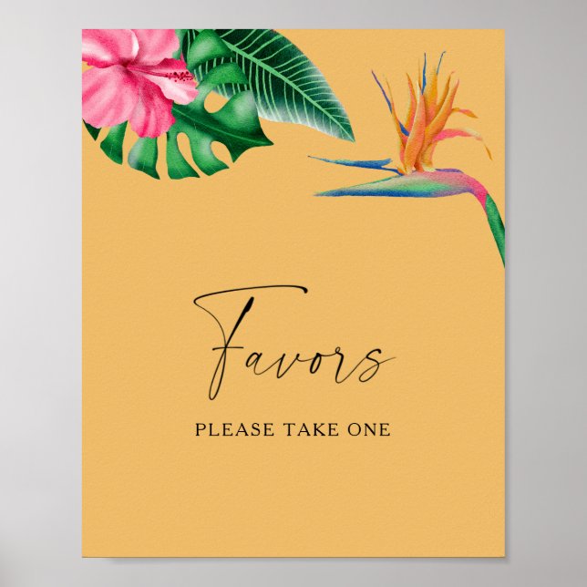 Tropicals - bridal favours please take one  poster (Front)