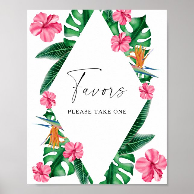 Tropicals - bridal favours please take one  poster (Front)