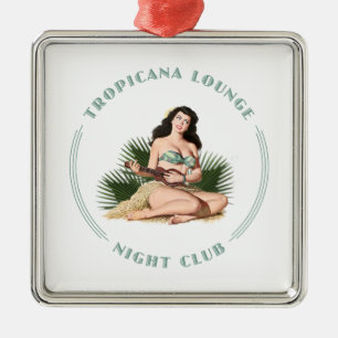 Tropicana Night Club 1 Tropicana Lounge Hula Girl Metal Tree Decoration