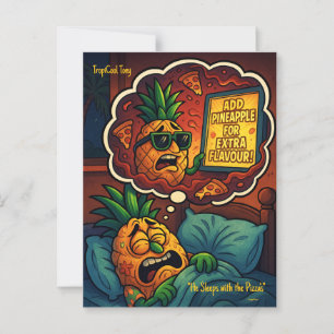 TropiCool Tony’s Nightmare – Pineapple on Pizza Postcard