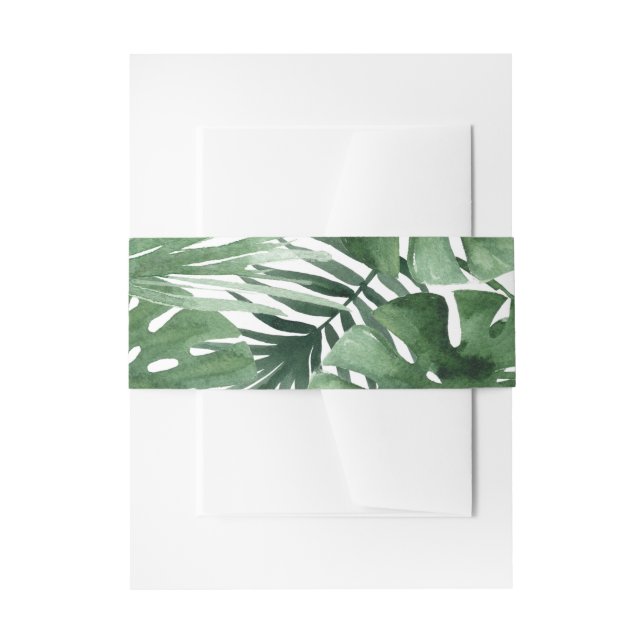 Tropics Belly Band Invitation Belly Band (Front Example)