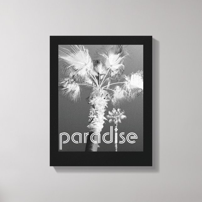 tropics stretched canvas wall art palm tree photo (Front)