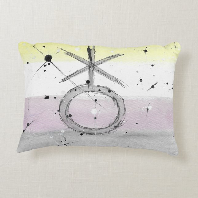 TROS Nonbinary Pride Decorative Cushion (Back)