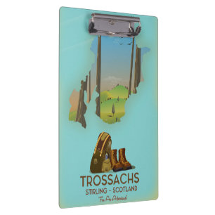 Trossachs Stirling Scotland hiking poster Clipboard