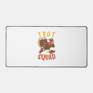 Trot Squad Shirt Thanksgiving Turkey Trot Costume Desk Mat