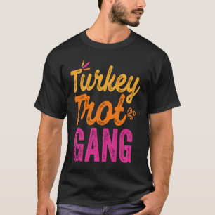 Trot Team Thanksgiving Turkey Pilgrim Running T-Shirt
