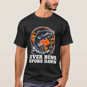 Trotline catfish grandpa vintage distressed river T-Shirt