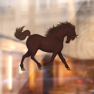 Trotting Brown Horse Pony Equestrian