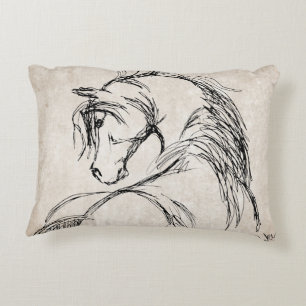 Trotting Horse Holiday Christmas Decorative Cushion