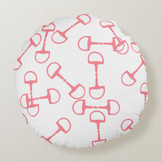 Trotting Horse Holiday Christmas Round Cushion