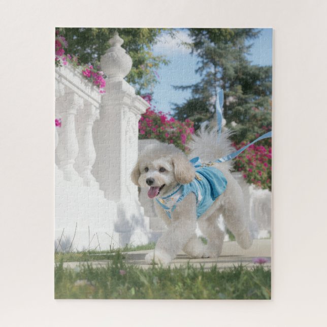 Trotting Poodle Jigsaw Puzzle (Vertical)