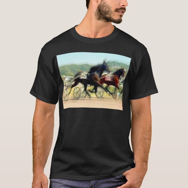 trotting power horse racing T-Shirt (Front)