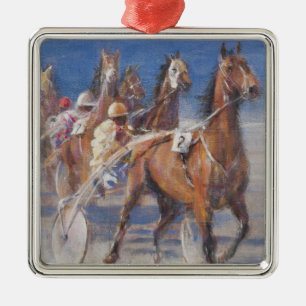 Trotting races Lancieux Brittany 2014 Metal Tree Decoration