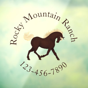 Trotting Rocky Mountain Horse Circular Text Custom