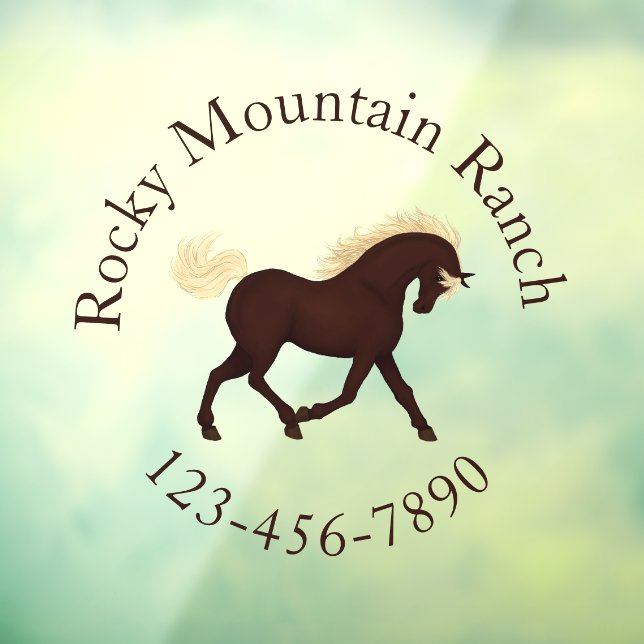 Trotting Rocky Mountain Horse Circular Text Custom (Sheet 3)