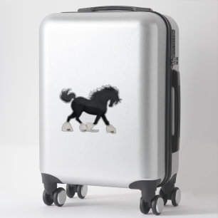 Trotting Shire Horse Draught Black with Blaze