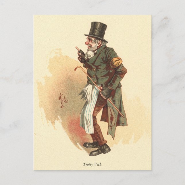 Trotty Veck by Kyd - Charles Dickens' The Chimes Postcard (Front)