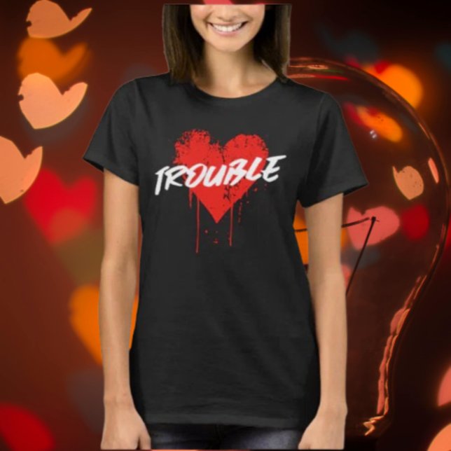 Trouble | Dripping Heart Graphic Shirt (Creator Uploaded)