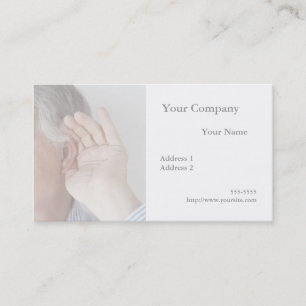 trouble hearing business card
