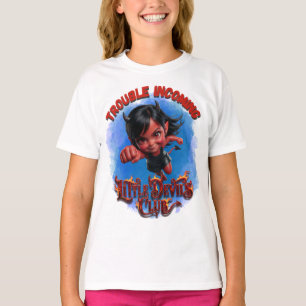 Trouble Incoming Little Devils Club Cute Devil Gir T-Shirt