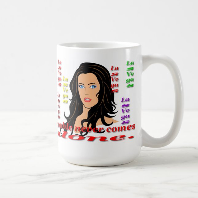Trouble never comes alone coffee mug (Right)