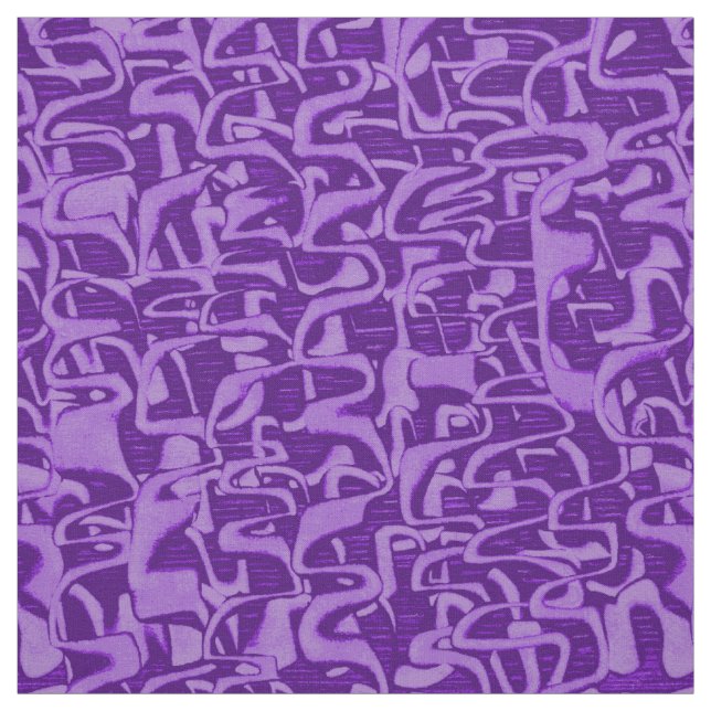 Trouble Retro Psychedelic Abstract Fabric (Swatch)