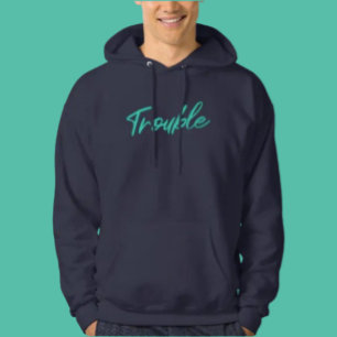 Trouble Script Hoodie – Cosy With A Kick