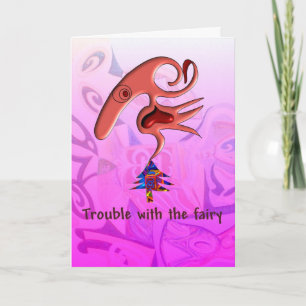 Trouble with the fairy by Anjo Lafin Holiday Card