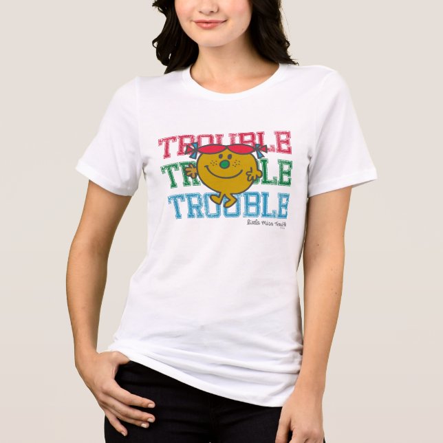 Trouble x3 Tri-Blend shirt (Front)
