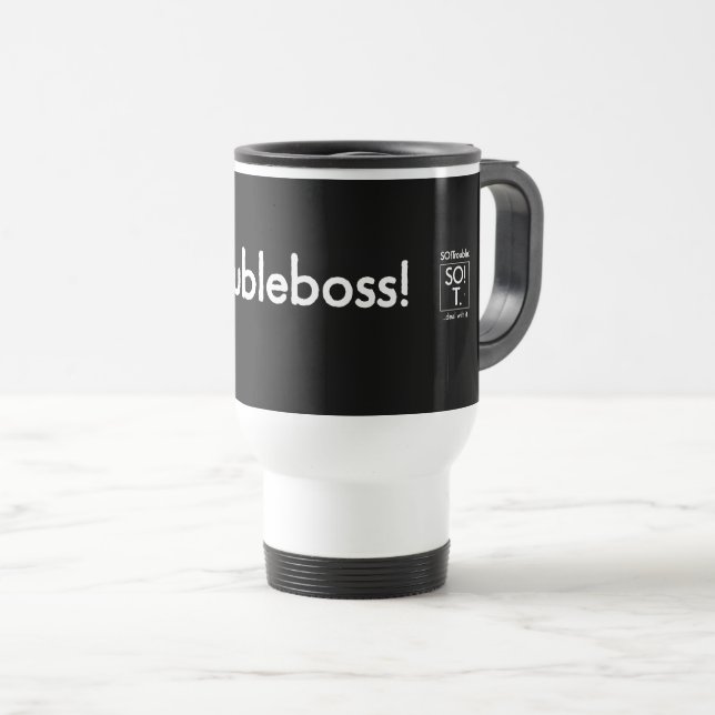 troubleboss! travel mug (Front Right)