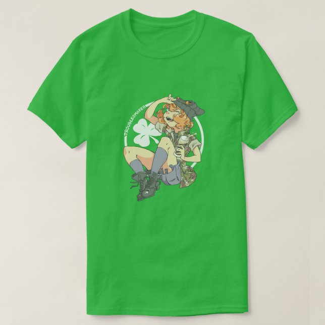 Troublesmaker (Shamrock) T-Shirt (Design Front)