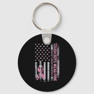 Trough Boy Wears Pink Breast Cancer Awareness Usa  Key Ring