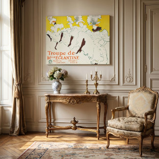 Troupe de Mademoiselle Eglantine, Toulouse Lautrec Canvas Print