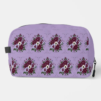 Trousse de Toilette Motif Floral Violettes Dopp Kit