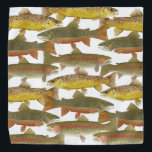 Trout Bandanna<br><div class="desc">Design and original watercolors of trout by Thom Glace</div>