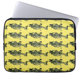 Trout, bass, and crappie three fish favourites  be laptop sleeve