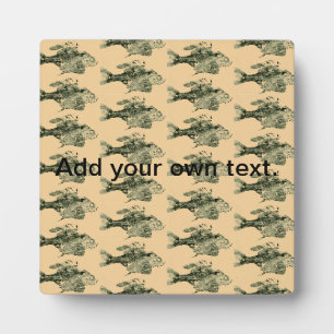 Trout, bass, and crappie three fish favourites plaque