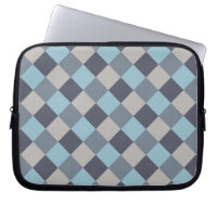 Trout Blue Grey Cotton Seed Chequerboard