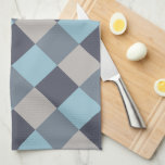 Trout Blue Grey Cotton Seed Plaid Tea Towel<br><div class="desc">2023</div>