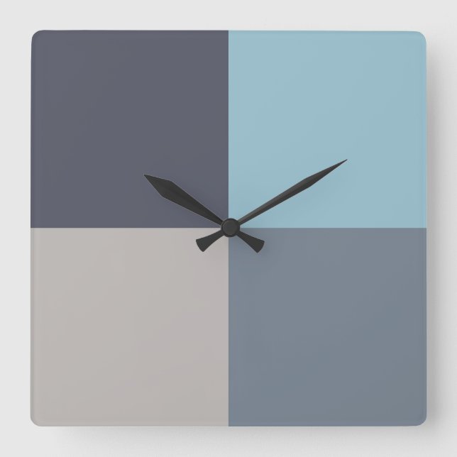 Trout Blue Grey Cotton Seed Square Wall Clock (Front)