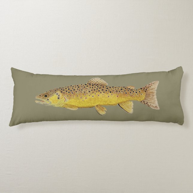 Trout Body Pillow (Front)