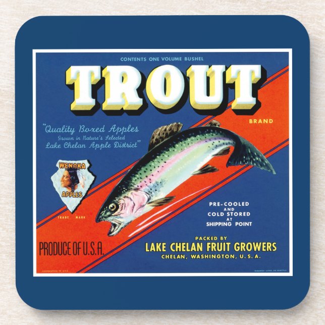 Trout Brand Coaster (Front)
