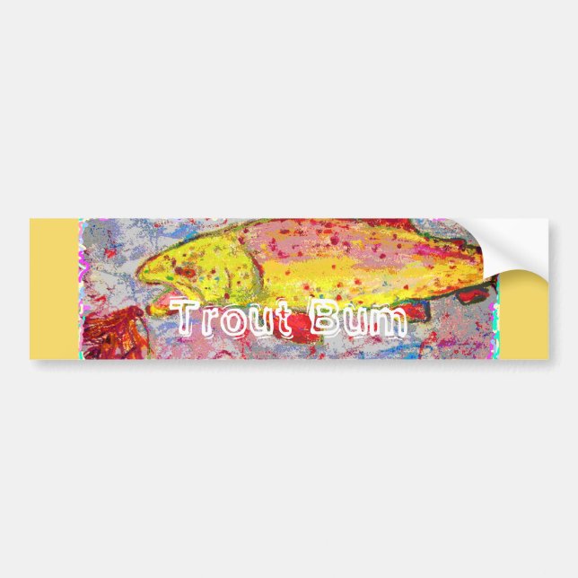 Trout Bum Bumper Sticker (Front)