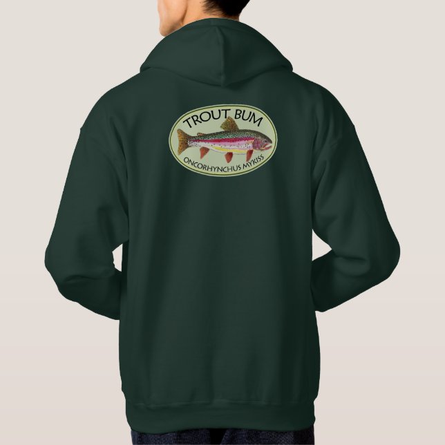 Trout Bum Fishing Hoodie (Back)