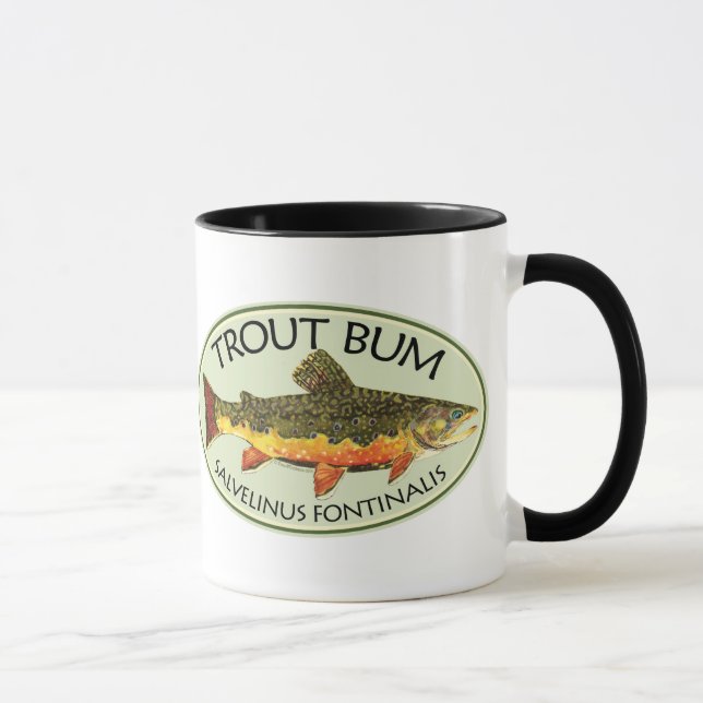 Trout Bum Fishing Mug (Right)