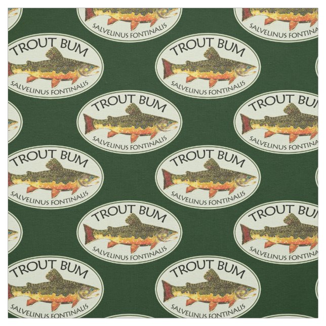 TROUT BUM Fly Fisherman's Fabric (Swatch)